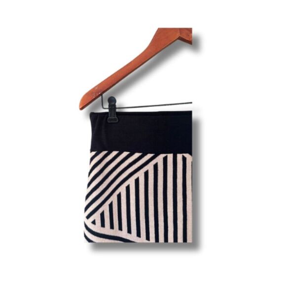 Derek Heart Black & Tan Geometric Striped Midi Pencil Skirt Set Size L - Picture 8 of 9